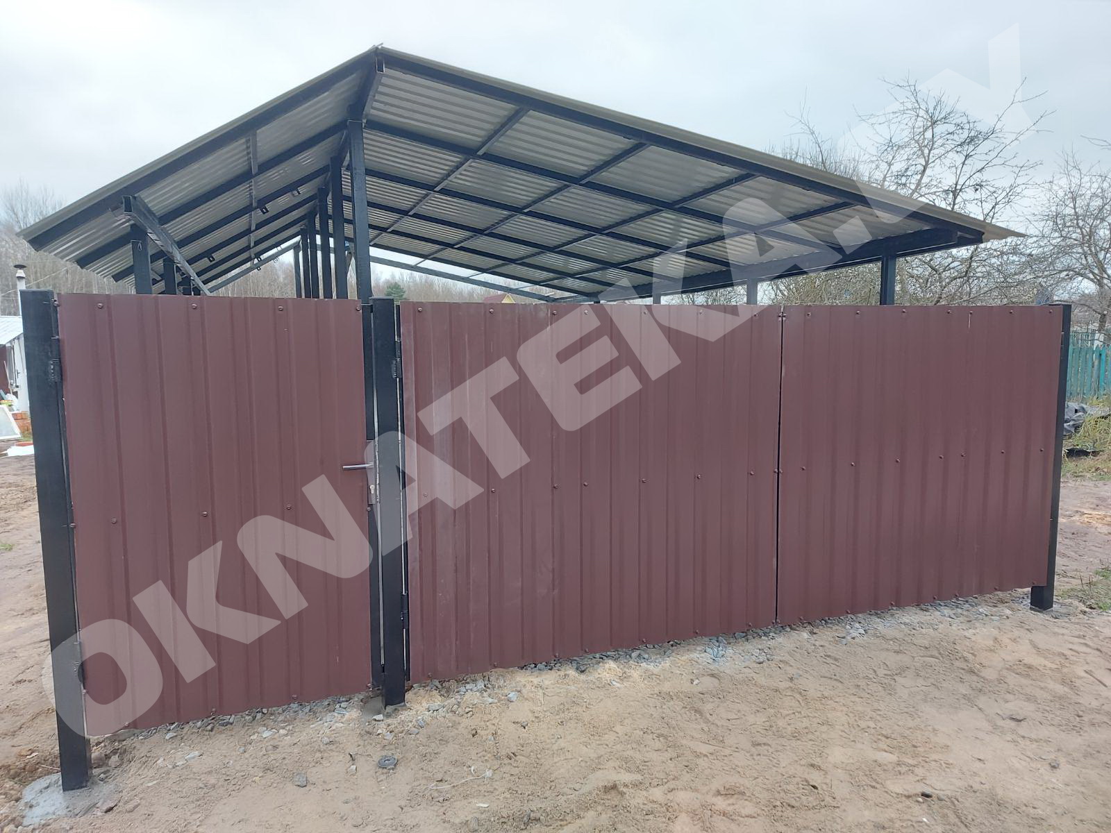 Ворота с калиткой в Крупках